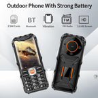 H5000 Elder Rugged Phone, 4000mAh Battery, 2.8 inch, 21 Keys, Network: 2G, LED Flashlight, FM, Dual SIM, EU Plug