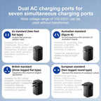 MOMAX 1-World UA27 PD 35W Dual AC GaN Fast Charger, UA27