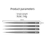 BEST Non-magnetic High Hardness Stainless Steel Tweezers, BST-Q11, BST-Q12, BST-Q13, BST-Q14