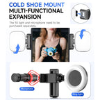 F07 410mm Mini Portable Wireless Remote Control Quadrapod Selfie Stick, No Fill Light, with 1pc D9 Fill Light, with 2pcs D9 Fill Lights