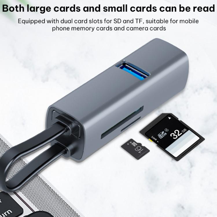 Portable Multi-Functional Dock Station HUB Adapter, USB to USB3.0 and Dual USB2.0, Type-C to USB3.0 and Dual USB2.0, USB to USB3.0, Dual USB2.0, SD, TF Card, Type-C to USB3.0, Dual USB2.0, SD, TF Card