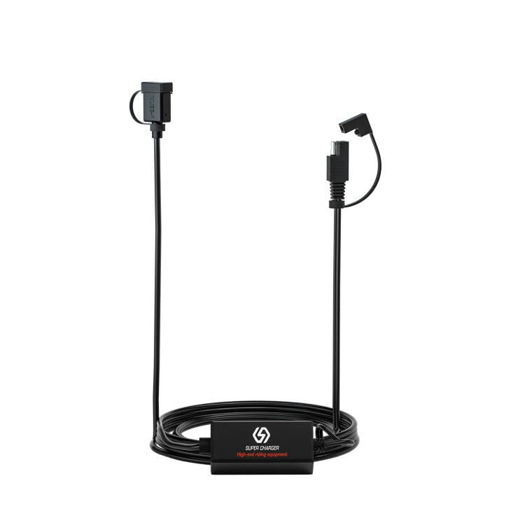 WUPP CS-1186B1 Motorcycle SAE Single USB Port Fast Charging Charger, CS-1186B1