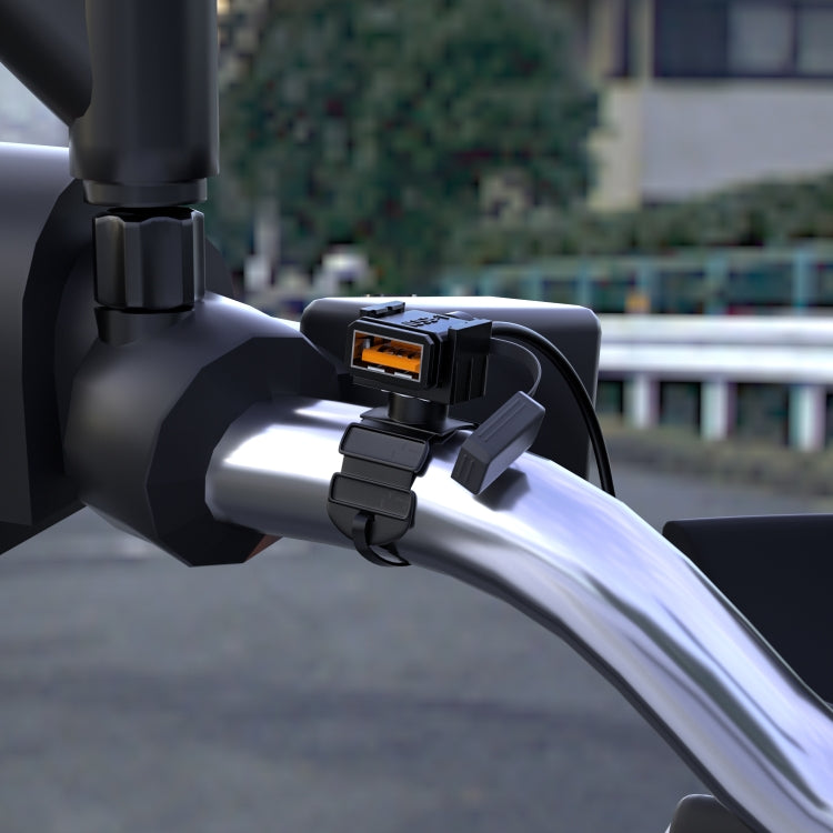 WUPP CS-1186B1 Motorcycle SAE Single USB Port Fast Charging Charger, CS-1186B1