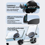 A9 Pro Foldable Clamp-type Nano Vacuum Magnetic 360-degree Rotation Car Phone Holder, A9 Pro (Black), A9 Pro (White)