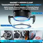 A9 Pro Foldable Clamp-type Nano Vacuum Magnetic 360-degree Rotation Car Phone Holder, A9 Pro (Black), A9 Pro (White)