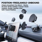 A9 Pro Foldable Clamp-type Nano Vacuum Magnetic 360-degree Rotation Car Phone Holder, A9 Pro (Black), A9 Pro (White)