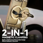 A9 Foldable Clamp-type Vacuum Magnetic 360-degree Rotation Car Phone Holder, A9 (Black), A9 (White)