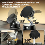 A9 Foldable Clamp-type Vacuum Magnetic 360-degree Rotation Car Phone Holder, A9 (Black), A9 (White)