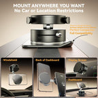 A9 Foldable Clamp-type Vacuum Magnetic 360-degree Rotation Car Phone Holder, A9 (Black), A9 (White)