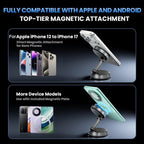 A14 Foldable Vacuum Strong Magnetic Car Wireless Charger Phone Holder, A14 (Black), A14 (Orange)