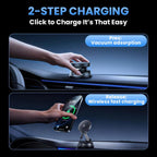 A14 Foldable Vacuum Strong Magnetic Car Wireless Charger Phone Holder, A14 (Black), A14 (Orange)