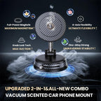 A15 Foldable Vacuum Magnetic Aromatherapy Car  Phone Holder, A15 (Black), A15 (Orange)