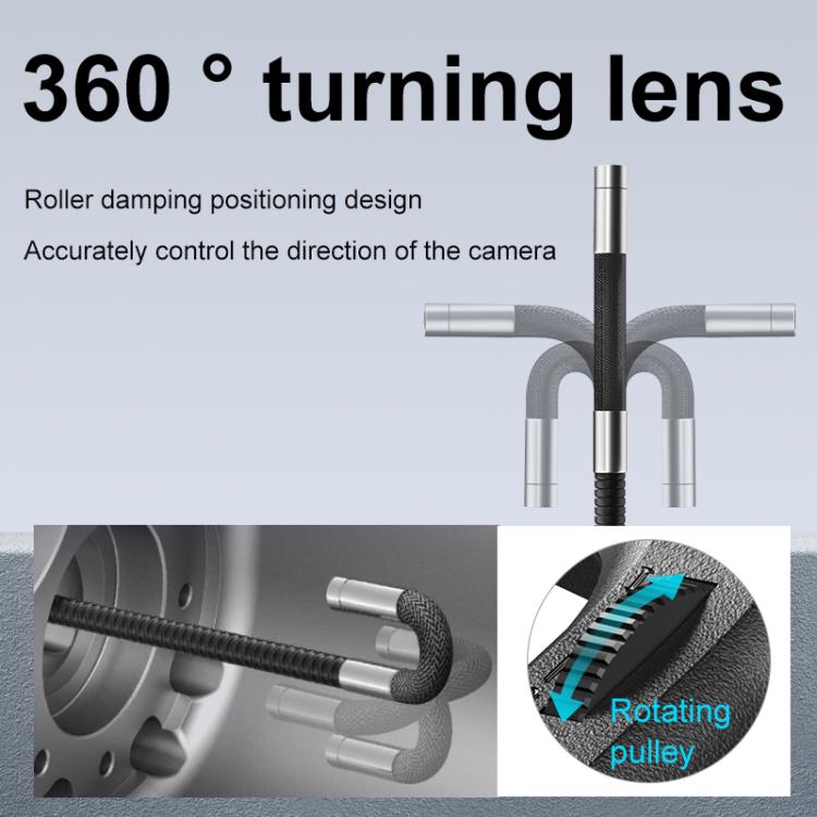 P370 5.0 inch IPS Screen 360 Degrees Rotating Industrial Endoscope, Single Lens 8mm / 1m Snake Tube, Single Lens 6mm / 1m Snake Tube, Single Lens 6mm / 1.5m Snake Tube
