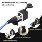 KNZ63YS RJ45 Network Cable Female to Female Short Adapter with Locking Function, KNZ63YS