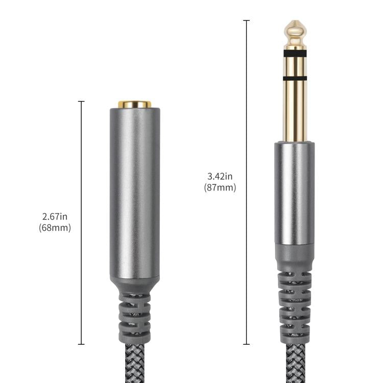 6.35mm 1/4 inch TRS Male to Female Stereo Extension Cable, 2m, 3m, 4.5m, 6m