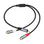 8004MFF RCA Male to 2 RCA Female Y-shaped Splitter Audio Cable, 8004MFF