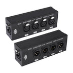 4 Channel XLR Male to Female Expander Splitter Breakout Box RJ45 Ethernet Extension