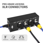 4 Channel XLR Male to Female Expander Splitter Breakout Box RJ45 Ethernet Extension