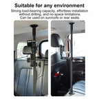 In-Car Camera Adjustable Mount Support Pole Extension Rod, 52-81.5cm Basic, 70-121cm Extended, Basic 4 in 1 Set with Crab Clip, Extend 4 in 1 Set with Crab Clip, Basic 5 in 1 Set with Clip Pocket Frame, Extend 5 in 1 Set with Clip Pocket Frame         ...