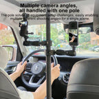 In-Car Camera Adjustable Mount Support Pole Extension Rod, 52-81.5cm Basic, 70-121cm Extended, Basic 4 in 1 Set with Crab Clip, Extend 4 in 1 Set with Crab Clip, Basic 5 in 1 Set with Clip Pocket Frame, Extend 5 in 1 Set with Clip Pocket Frame         ...