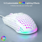 SOLAKAKA SM900 Honeycomb Hollow RGB Light Wired Gaming Mouse, SM900