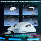 SOLAKAKA SM850 24000DPI 2.4GHz + BT + Wired Tri-mode Wireless Mouse, SM850
