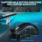 SOLAKAKA SM805 24000DPI 2.4GHz + BT + Wired Tri-mode Wireless Mouse, SM805