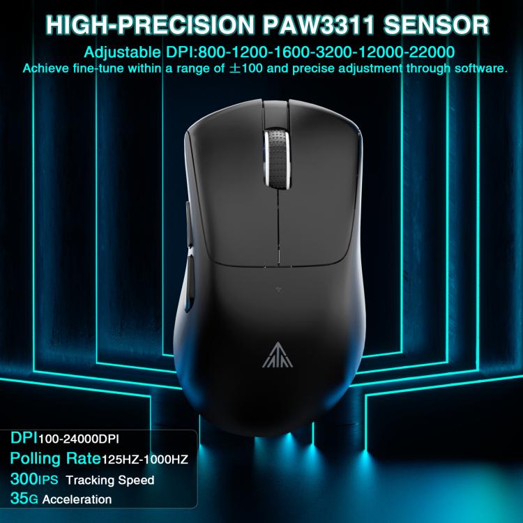 SOLAKAKA SM805 24000DPI 2.4GHz + BT + Wired Tri-mode Wireless Mouse, SM805