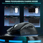 SOLAKAKA SM805 24000DPI 2.4GHz + BT + Wired Tri-mode Wireless Mouse, SM805