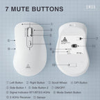 SOLAKAKA SM66 4200DPI 2.4GHz + BT Dual-mode Wireless Mouse, SM66