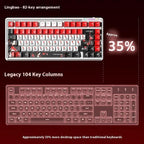LINGBAO K75 82 Keys Triple-Mode Wireless Mechanical Keyboard, Blue White-Smoky Purple Axis