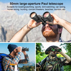 APEXEL 10-30X50 Zoom Binoculars Dual Large Eyepieces High-Definition Variable Magnification Binoculars, 10-30X50