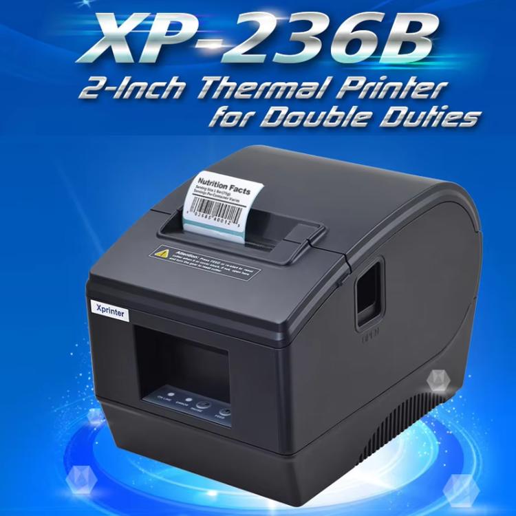 Xprinter XP-236BT 48mm Computer & Phone Version Bluetooth Thermal Barcode Label Printer, XP-236BT