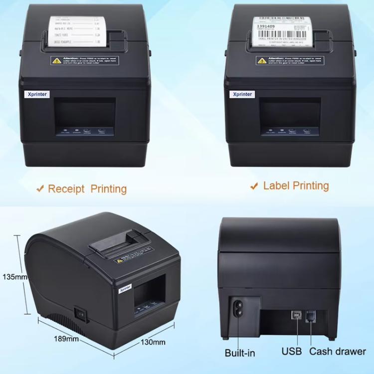 Xprinter XP-236BT 48mm Computer & Phone Version Bluetooth Thermal Barcode Label Printer, XP-236BT
