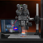 QianLi 6558 6.5X-58X Gorilla Trinocular Microscope with Light Source + UV Lamp + 256 IR Module, with Light Source + UV Lamp + 256 IR Module, Plug:US Plug, QianLi 6558 with 256 IR Module EU Plug