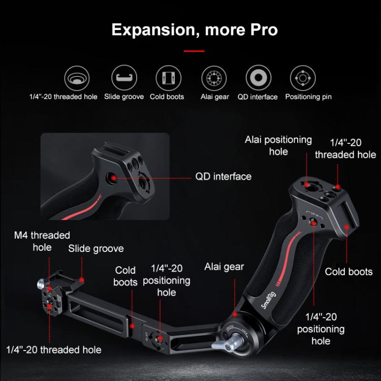 For DJI RS4 / RS3 / RSC2 SmallRig Gimbal Mount, Sling Handle, Sling Handle Monitor Kit, Dual Handgrip, Monitor Mount, Arca Quick Release Plate, NATO Clamp, Extended Quick Release Plate, Quick Release Plate with Arca-Swiss