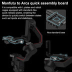 For DJI RS3 mini SmallRig Gimbal Mount, Sling Handle, Arca-Swiss Mount Plate, Extended Vertical Arm