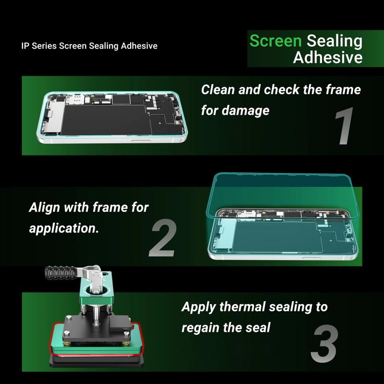 2UUL IP Series Screen Sealing Adhesive (5pcs/Box), For iPhone 17 Pro Max, For iPhone 17 Pro, For iPhone 17, For iPhone Air, For iPhone 16 Pro Max, For iPhone 16 Pro, For iPhone 16 Plus, For iPhone 16, For iPhone 15 Pro Max, For iPhone 15 Pro           ...