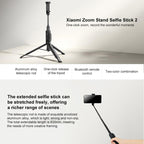 Xiaomi Zoom Floor Standing Bluetooth Selfie Stick 2