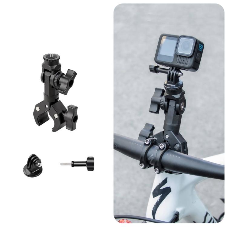Universal Action Camera Bicycle Handlebar Single-Crab Clamp, Single Clamp, With Adapter & Screw