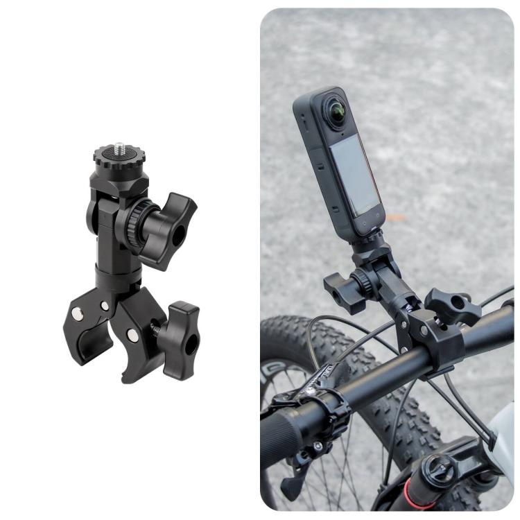 Universal Action Camera Bicycle Handlebar Single-Crab Clamp, Single Clamp, With Adapter & Screw