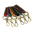 Retro Crazy Horse Genuine Leather Car Key Chain