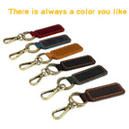 Retro Crazy Horse Genuine Leather Car Key Chain