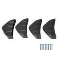 4 PCS Carbon Texture Car General Shark Fin Rear Spoiler Bumper Chassis Decoration, Carbon Texture