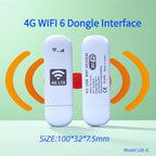 U8-G 4G UFI WiFi6 Dongle Wireless SIM Card Router, US Version