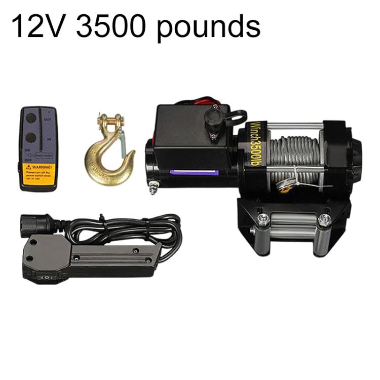Manual Operation Wireless Remote Control Dual Use Car Electric Winch, 12V 3000 Lbs, 12V 3500 Lbs, 12V 4000 Lbs, 12V 4500 Lbs, 24V 3000 Lbs, 24V 3500 Lbs, 24V 4000 Lbs, 24V 4500 Lbs