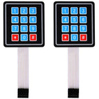 2pcs Membrane Switch Matrix Array Keyboard Keypad Control Panel Pad DIY Kit, 3x4, 4x4