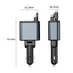 F9 Car MP3 Bluetooth Player Fast Charger with Retractable Cable, F9 with Retractable Cable