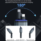 F9 Car MP3 Bluetooth Player Fast Charger with Retractable Cable, F9 with Retractable Cable