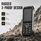 HP336 4G IP68 Rugged Phone, 3.5 inch, 4500mAh Battery, Network: 4G, BT, FM, SOS, Torch, EU Plug, US Plug, UK Plug